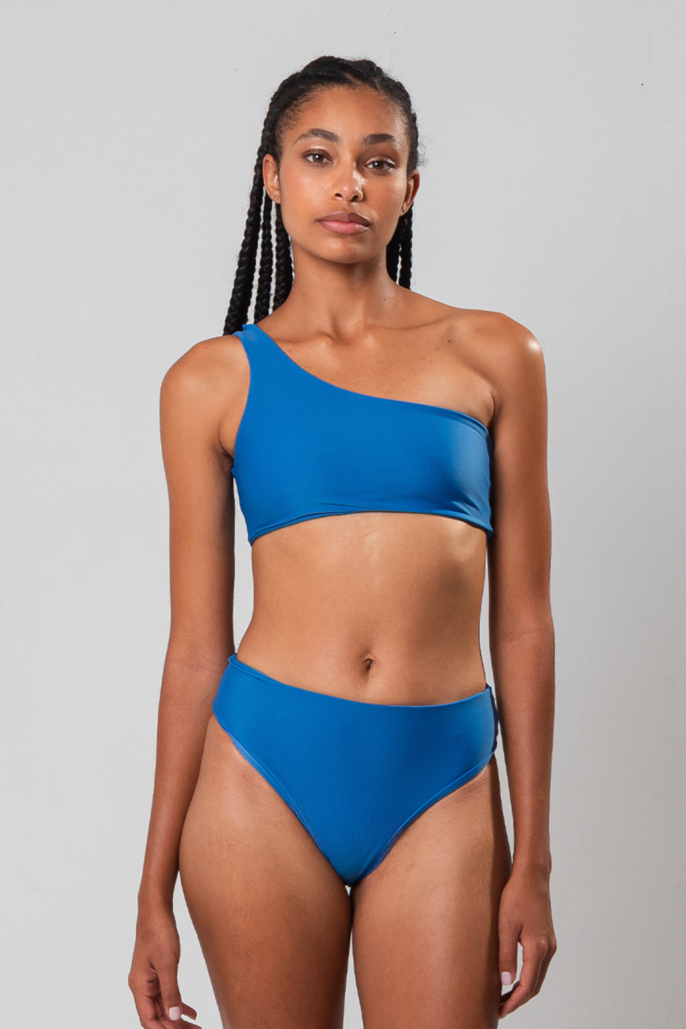 Calcinha de Biquíni Absorvente Cintura Alta Herself & Boa Forma Oceano 36