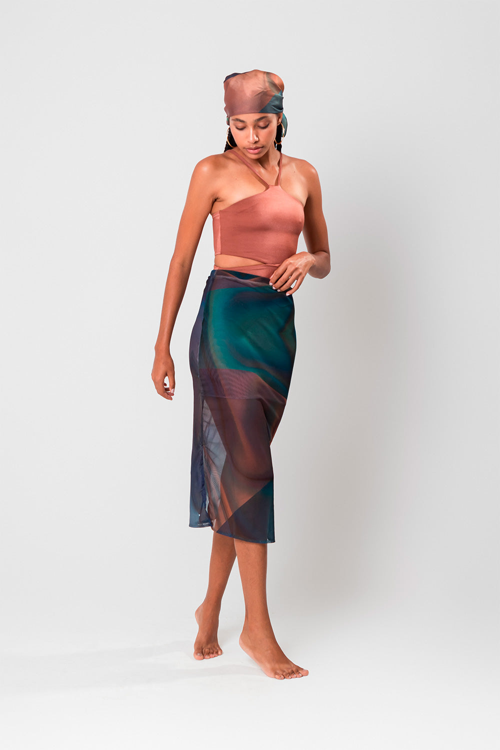 Saia Midi Tule Herself & Boa Forma Tamanho 34/36