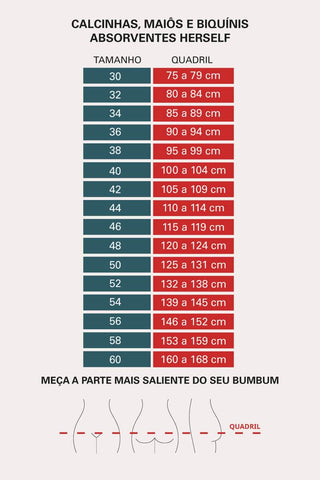 Calcinha de Biquíni Absorvente Tanga