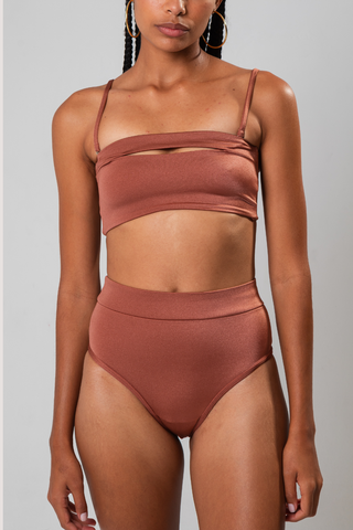 Conjunto Top Tomara Que Caia Mais Biquíni Cintura Alta